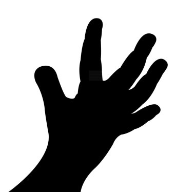 bir el silueti vektörü