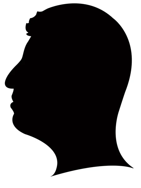 Силуэт головы человека — стоковый вектор
