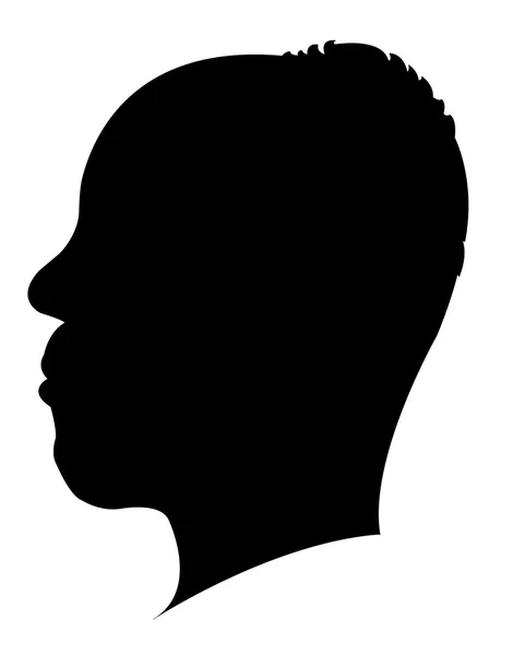 Une silhouette tête d'homme — Image vectorielle