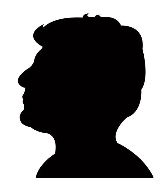 Une silhouette tête d'homme — Image vectorielle