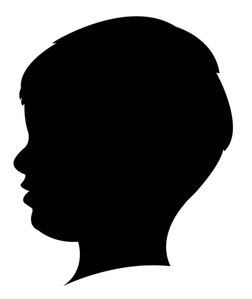 A child head silhouette vector — Stock Vector