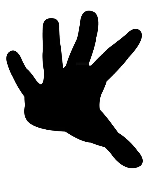 A hand silhouette vector — Stock Vector