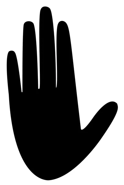 Hand, silhuett vektor — Stock vektor