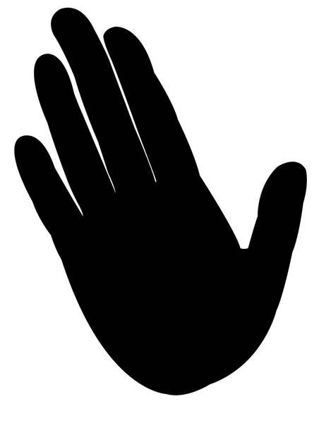 Hand, silhouette vector — Stock Vector
