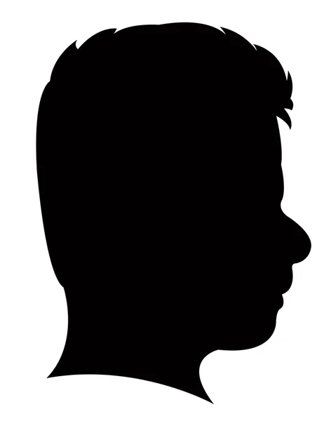 Un uomo silhouette testa — Vettoriale Stock