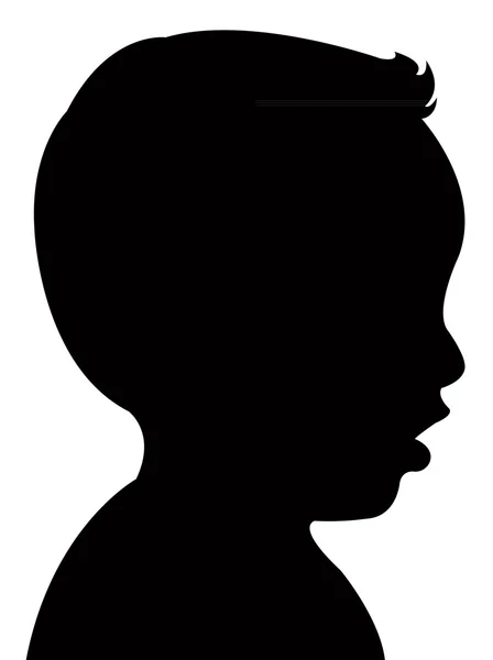 Silueta dětské hlavy — Stockový vektor