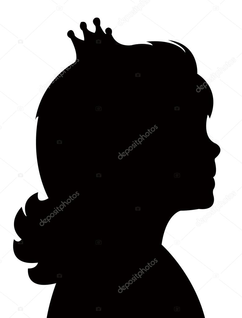 A child head silhouette vector