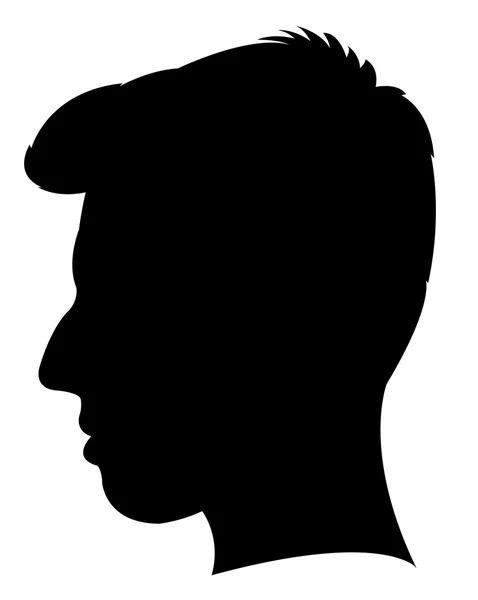 男人的头像轮廓 — 图库矢量图片
