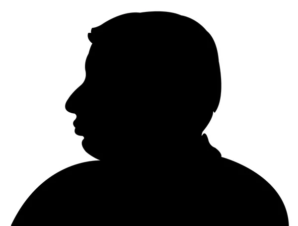 Een man hoofd silhouet — Stockvector