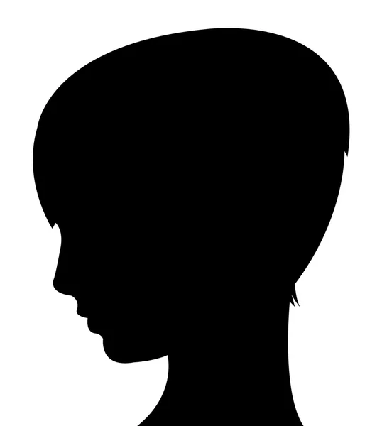 Un vecteur de silhouette tête d'enfant — Image vectorielle