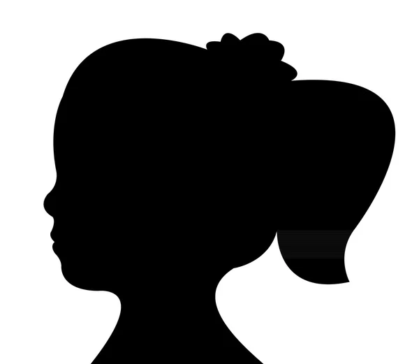 A child head silhouette vector — Stock Vector