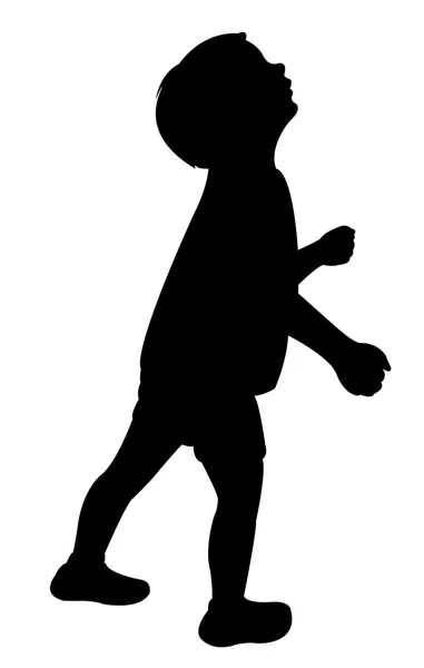 Un vettore di silhouette ragazzo — Vettoriale Stock
