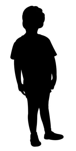 A boy silhouette vector — Stock Vector