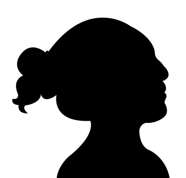 Silueta ženské hlavy — Stockový vektor
