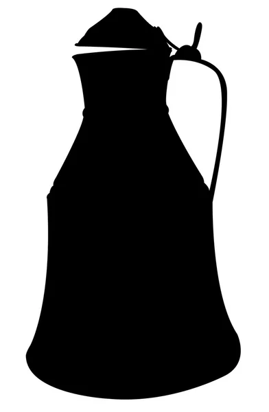 Traditionele pot silhouet vector — Stockvector