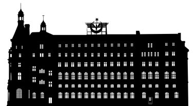 Haydarpaşa tren vektör silüeti