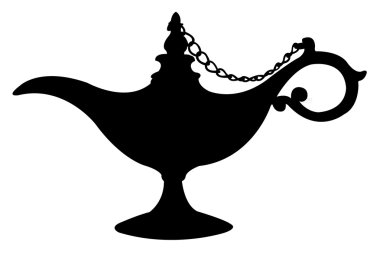 Lamba Aladdin, siluet vektör