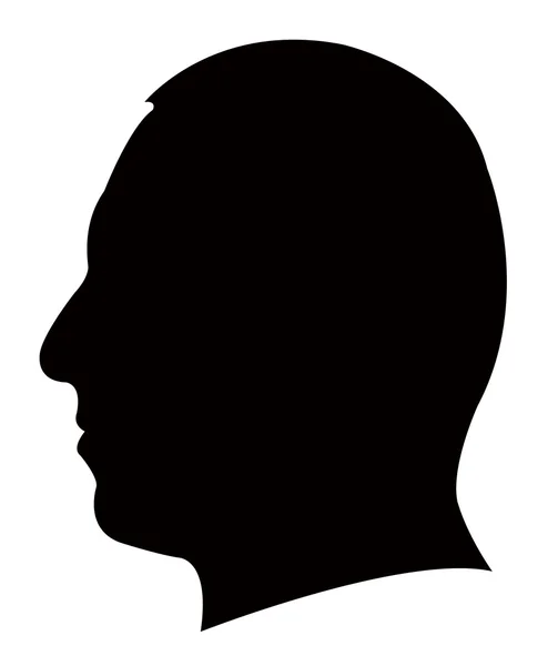 Un hombre cabeza silueta vector — Vector de stock