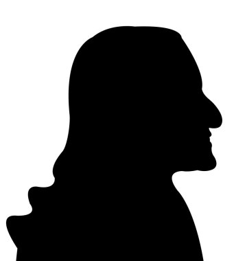bayan baş siluet vektörü