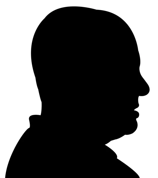 A man head silhouette vector — Stock Vector