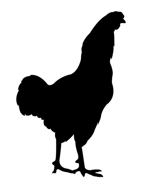 鸡的剪影 — 图库矢量图片
