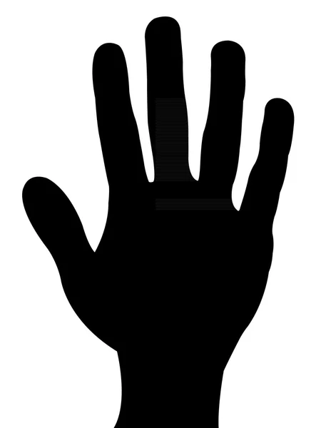手掌轮廓，矢量 — 图库矢量图片