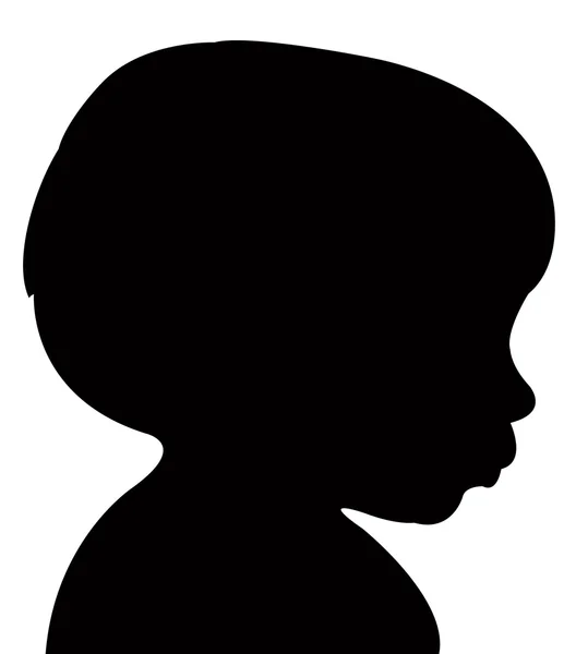 Un vettore di silhouette della testa del ragazzo — Vettoriale Stock