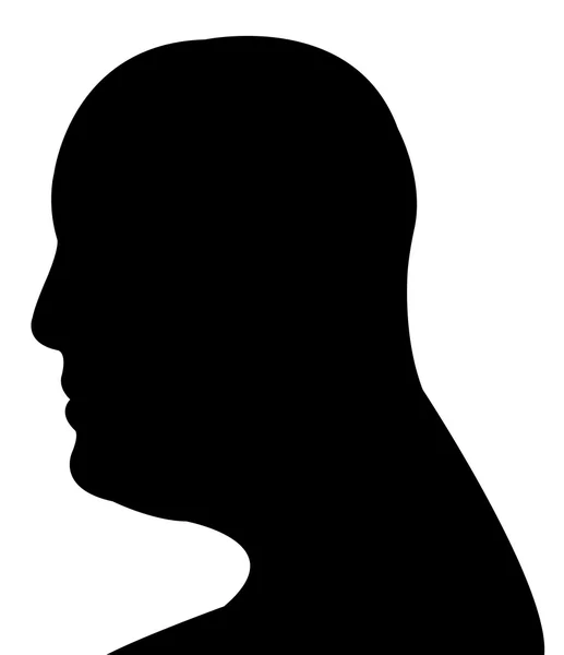 Un hombre cabeza silueta vector — Vector de stock