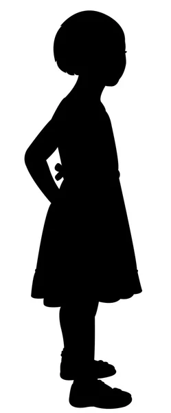 Une silhouette de fille — Image vectorielle