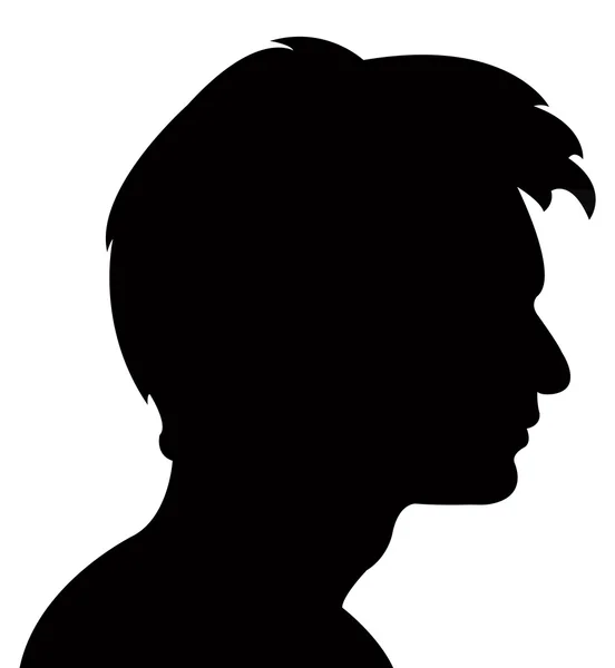 A man head silhouette vector — Stock Vector