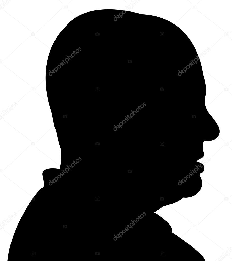 a man head silhouette vector