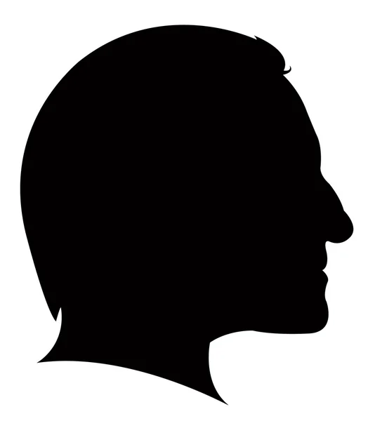 A lady head silhouette — Stock Vector