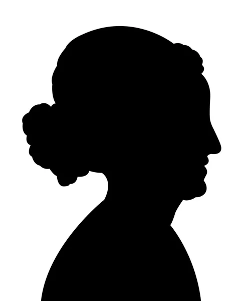 A lady head silhouette vector — Stock Vector