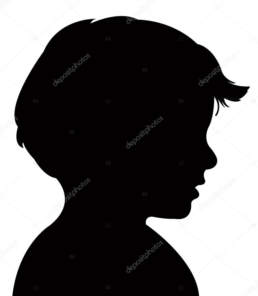 Download A boy head silhouette vector — Stock Vector © Dr.Art #81416488