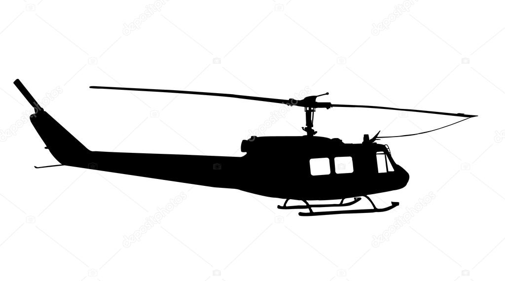 helicopter silhouette vector