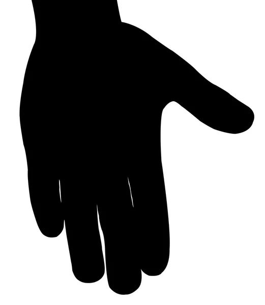 Hand palm silhouette, vector — Stock Vector