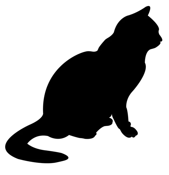 Un vector de silueta de gato — Vector de stock