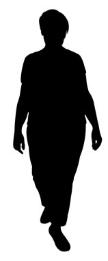 bir kadının vücut siluet