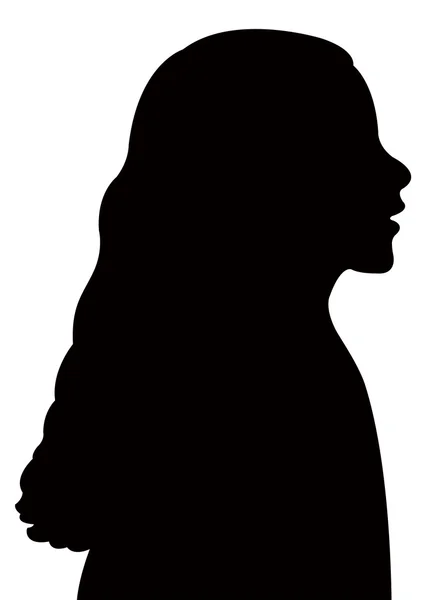 Enfant tête silhouette vecteur — Image vectorielle