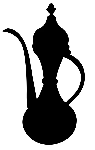 Un vecteur de silhouette en pot — Image vectorielle