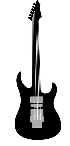 Icône de guitare silhouette — Image vectorielle