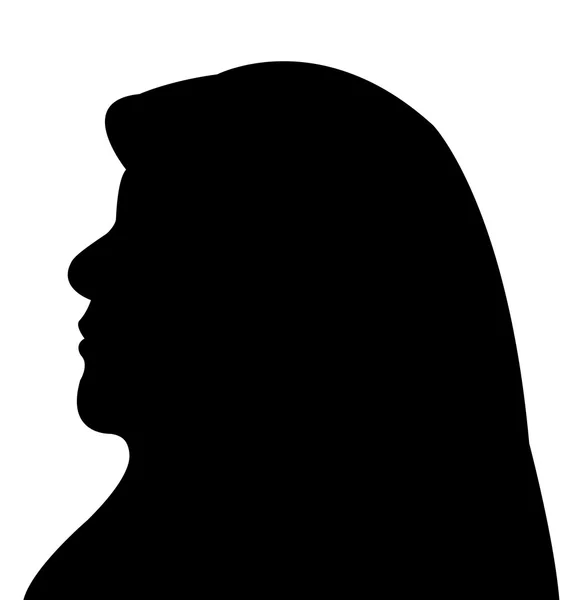 Un vecteur de silhouette de tête de dame — Image vectorielle