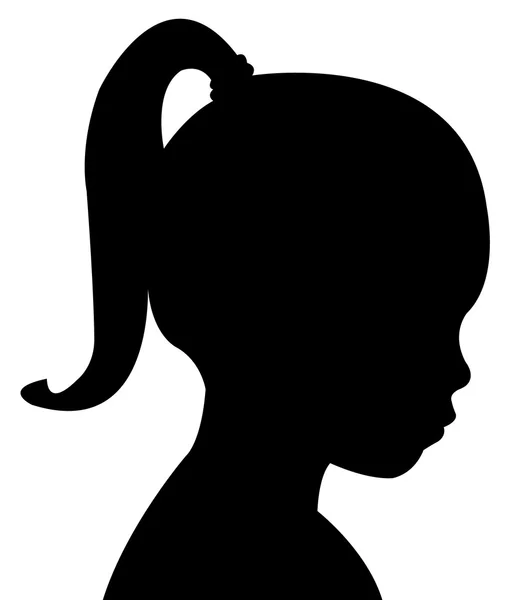 Un vecteur de silhouette tête d'enfant — Image vectorielle