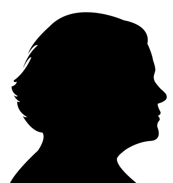 Un vecteur de silhouette de tête de dame — Image vectorielle