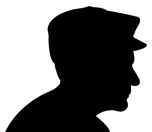 A man head silhouette vector — Stock Vector
