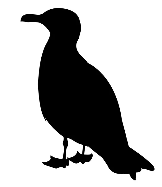 Silhueta de uma gaivota — Vetor de Stock