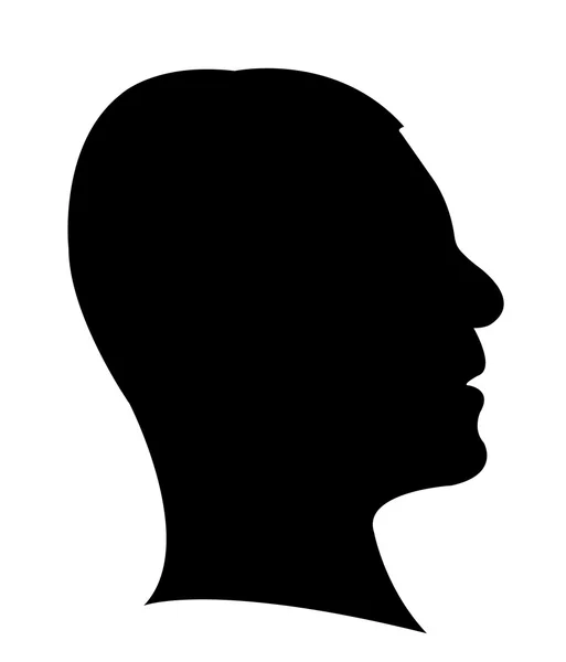 Чоловік голова силует вектор — стоковий вектор