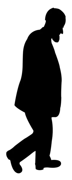 Homme marche silhouette vecteur — Image vectorielle