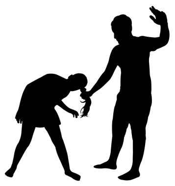 adam isabet Bayan, siluet vektör