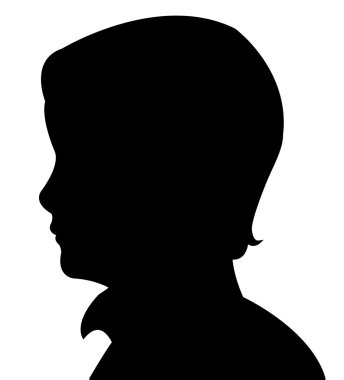 bir oğlan Merkez siluet